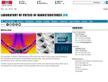 Tablet Screenshot of lpn.epfl.ch
