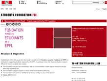 Tablet Screenshot of fondation-etudiants.epfl.ch