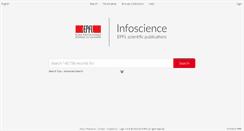 Desktop Screenshot of infoscience.epfl.ch