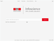 Tablet Screenshot of infoscience.epfl.ch